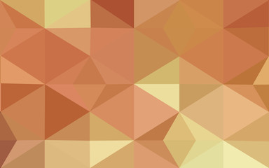 Orange polygonal pattern, which consist of triangles and gradient, background in origami style.