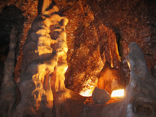 Inside of a cave