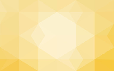 Yellow polygonal design pattern, which consist of triangles and gradient in origami style.