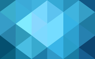 Blue polygonal design pattern, which consist of triangles and gradient in origami style.