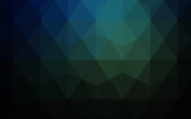 Obraz premium Multicolor dark green, blue polygonal design pattern, which consist of triangles and gradient in origami style.