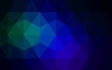 Obraz premium Multicolor dark green, blue polygonal design pattern, which consist of triangles and gradient in origami style.