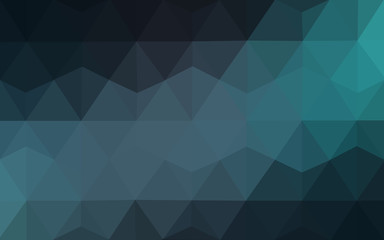 Multicolor dark green, blue polygonal design pattern, which consist of triangles and gradient in origami style.