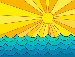 Sea and sun. 