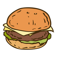  Tasty Burger Isolated on a White Background