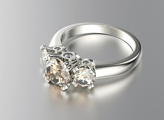 Ring with diamond. Sign of love. Fashion jewelry background