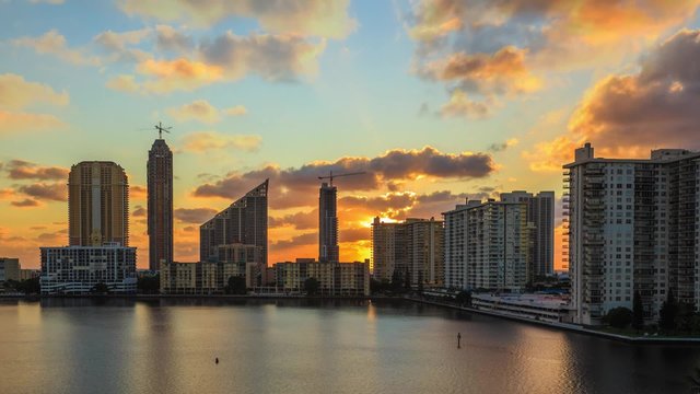 Cinemagraph Loop - Miami sunrise - Time Lapse - motion photo