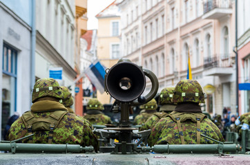 Day of Independence and the Defence Forces parade with military