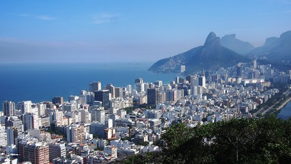 Ipanema beach and skyline