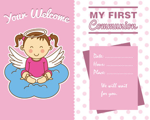 communion girl. space for text