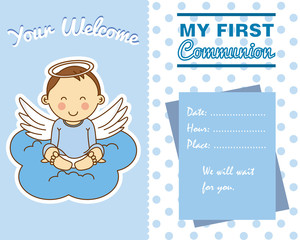 communion boy. space for text