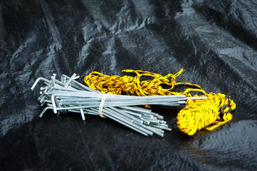Bunch of tent pegs.