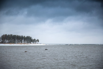 Baltic Sea in winter.