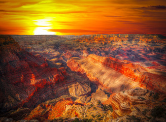 famous  view of Grand Canyon , Arizona