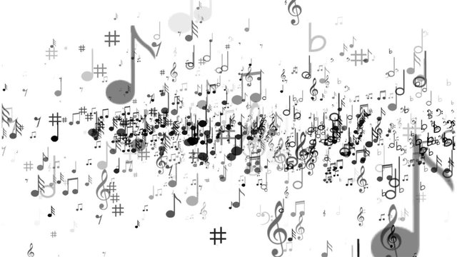 White background of music notes