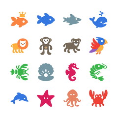 Obraz premium Animal icons