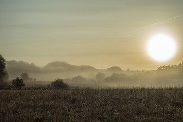 Sonnenaufgang im Naturschutzgebiet 