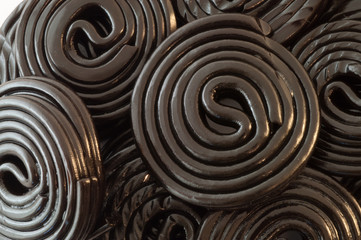 macro background of licorice