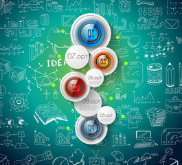 Clean Infographic Layout Template for data and information analysis