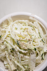 Coleslaw close up