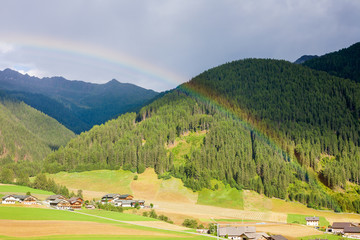 Fototapeta na wymiar Rainbow in the Dolomites