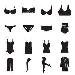 Set of underwear icons. Lingerie icons. Vector illustration - obrazy, fototapety, plakaty
