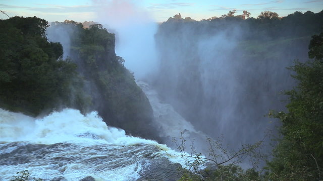 Victoria Falls on the Zambezi river, Zimbabwe