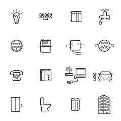 Utilities icons. Vector illustration