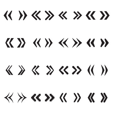 Guillemets, Angle Quotes, Latin Quotation Marks, or French Quotation Marks. Vector illustration