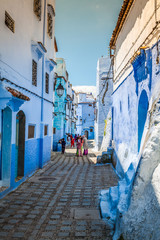 CHEFCHAOUEN, MOROCCO -MAY 1, 2013: Architecture of Chefchaouen,