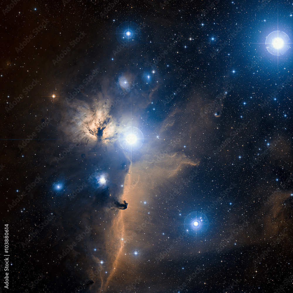 Wall mural stars nebula in space. elements of this image furnished by nasa