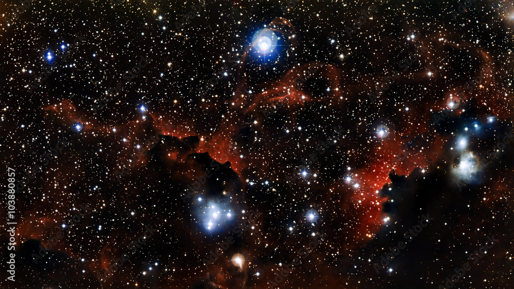 Wall mural stars nebula in space. elements of this image furnished by nasa