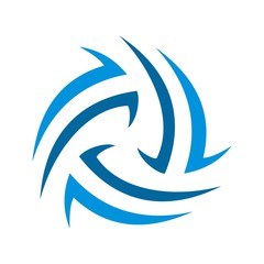 Obraz premium spin blue logo