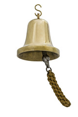 Brass bell, isolated on white background
