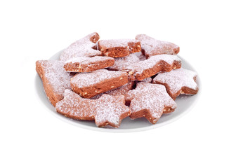 Christmas cookie on plate