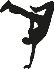Breakdance silhouette