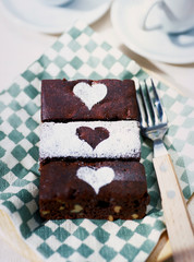 ハート模様のブラウニー