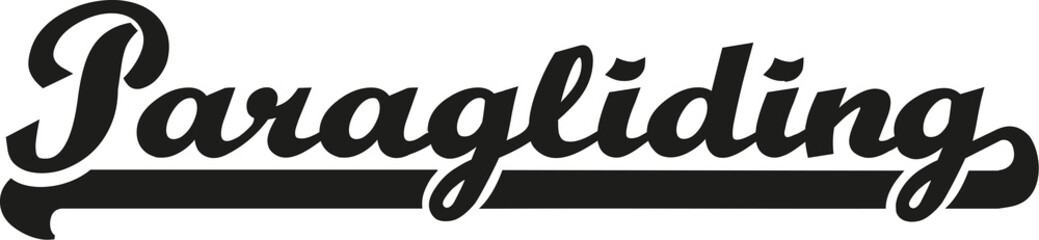 Paragliding word retro