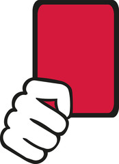Referee Red Card Hand Soccer
