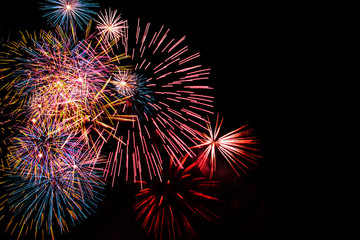 Fireworks exploding