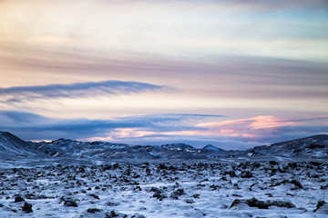 Icelandic winter landscape