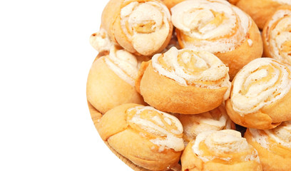 Meringue cookie on white