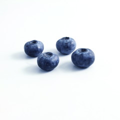 blueberries on white background
