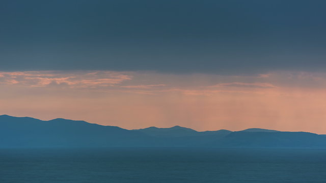 vladivostok sunset mountain bay panorama 4k time lapse russia
