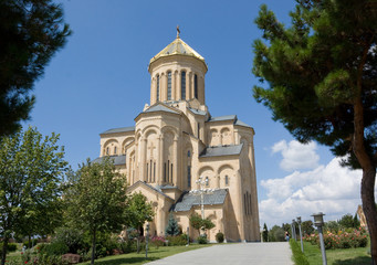 Obraz premium The Holy Trinity Cathedral of Tbilisi. This is the main Cathedral of the Georgian Orthodox Church located in Tbilisi, the capital of Georgia