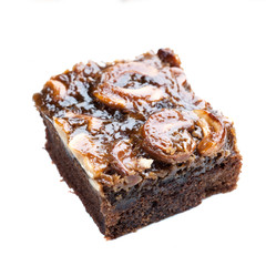brownie isolated on white background