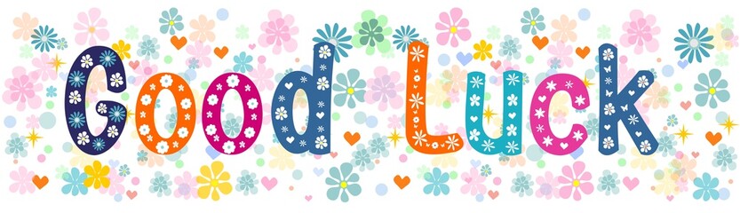 Good luck- banner. Vector 