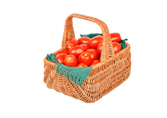 Tomato in a wattled basket