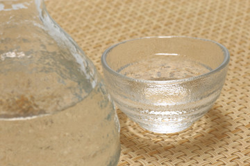 Close up of sake cup , Japanese Sake