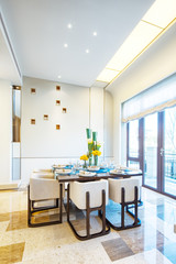 interior of modern dining room